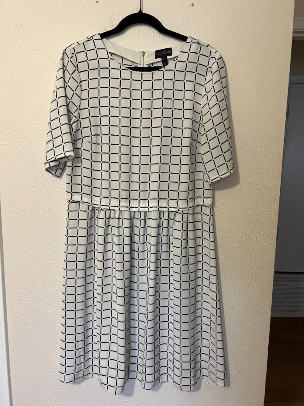 Long Tall Sally Gridded Fit & Flare Sheath Dress – US Size 8